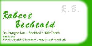 robert bechtold business card